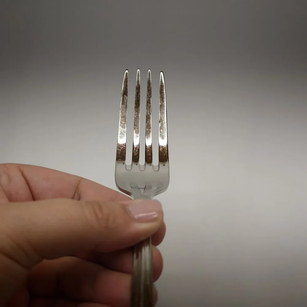 Wallace 18/10 Stainless Steel Dinner Fork Ornate Scroll Shell Flatware 8.5